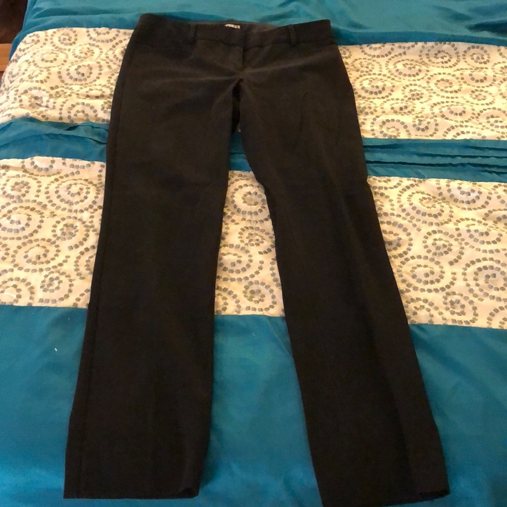 Express Columnist Black Straight Leg Pants | Stretch Dress Pants | Sz 4
